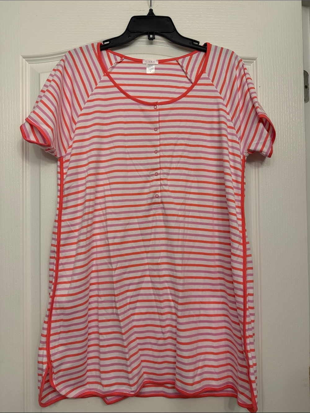 Lake women’s pajamas set Coral lavender and White. NWOT
